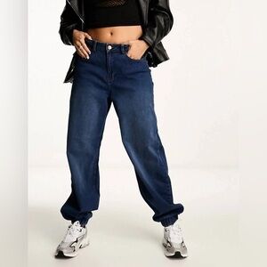 Noisy May balloon style jeans in dark blue